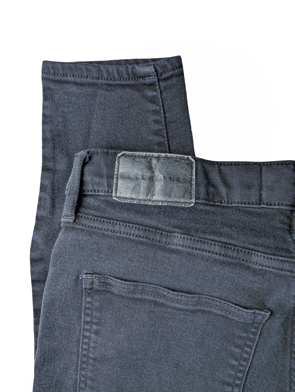 EVERLANE The Way-High Skinny Jean Worn-in Black Denim Size 31 Crop - Picture 6 of 6